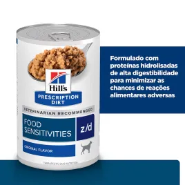 Alimento Umido Hills Z/D Lata Cães Adultos Sensíveis 370G