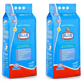 Combo 2 Tapete Higienico Cães Blue Premium Com 60 Unidades