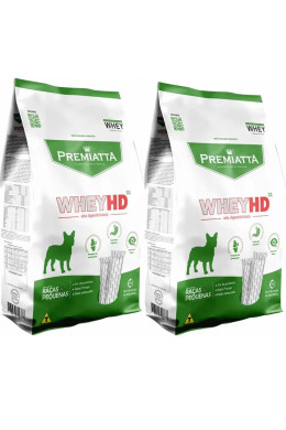 Kit 2 Pct Ração Premiatta Whey Hd 31 Cães Adultos Raças 3kg