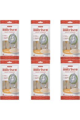 Kit 6 Unidades Snack Cremoso Nutrisco para Gatos Sabor Frango - 56 G