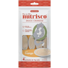 Kit 6 Unidades Snack Cremoso Nutrisco para Gatos Sabor Frango - 56 G