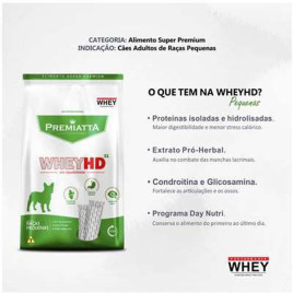 Ração Cachorro Whey Adulto Raças Pequenas 6kg 2un Premiatta