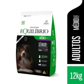Ração Equilíbrio Cães Sênior Porte Médio Sabor Frango 12kg