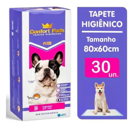 Tapete Higiênico Para Cachorro 80x60cm Confort Pads 30un