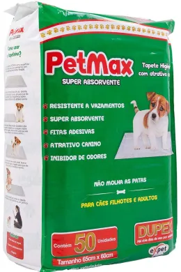 Tapete Higiênico para cães Pet Max 65x60 50 Unidades