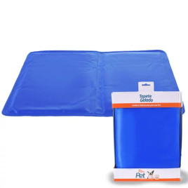 Tapete Pet Gelado Caminha Refrescante Cães Meu Pet Azul 50x90cm GG