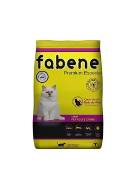 Ração Fabene Feline Bola de Pelo Sabor Frango e Carne 10,1kg