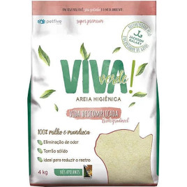 Areia Higiênica Viva Verde 4Kg Salmão Bio Grossa