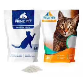 Areia Para Gato Fina Micro Sílica Higiênica 1,6kg Prime Pet