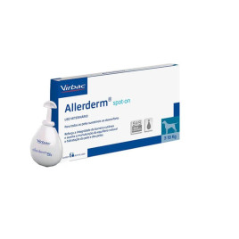 Hidratante Virbac Allerderm Para Cães Acima De 10 Kg Spot On - 4 Ml 6 Unidades