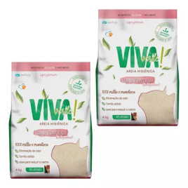 Kit 04Un Areia Higiênica Viva Verde Vida Descomplicada 4Kg