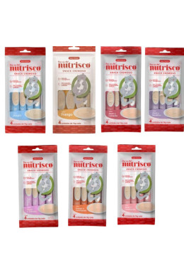 Petisco Para Gatos Kit 7 Unid Nutrisco Sabores Variados 56g