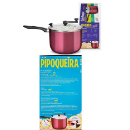 Pipoqueira com Tampa de vidro Antiaderente Cereja 3,6l Mta