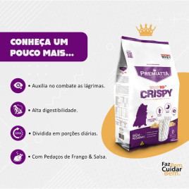 Premiatta Ração Whey Hd Crispy Cães Adultos Raças Pequenas 6Kg (30X200G)