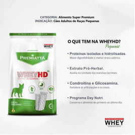 Ração Cachorro Whey Hd Adulto Raças Pequenas 3kg Premiatta