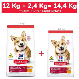 Ração Hills Adulto Pedaços Pequenos 14,4 Kg (1 Pacotes)