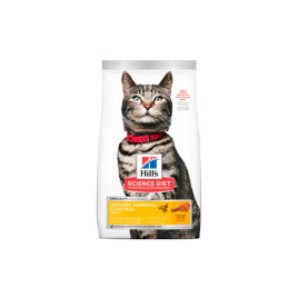 Ração Hills Science Diet Cuidado urinário e Bolas de Pelo para Gatos Adultos sabor frango 1.5kg