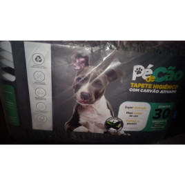 Tapete Higiênico Pé de Cão Carvão De Bambu 80x60cm 30 Unid