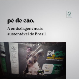 Tapete Higiênico Pé de Cão Carvão De Bambu 80x60cm 30 Unid