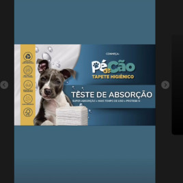 Tapete Higiênico Pé de Cão Carvão De Bambu 80x60cm 30 Unid